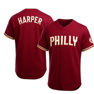 Maillot de sport respirant imprimé 100% polyester, col en V, manches courtes, avec nom et numéro du joueur - Product Image 1