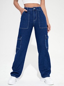 Yeni Denim pantolon kadın rahat düz Fit kot kadın yüksek bel bej kot bayanlar Jean pantolon kadın hindistan
