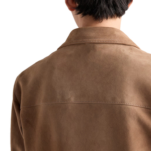 Best seller vintage Men's Cowhide <b>Suede</b> Bomber <b>Jacket</b> Luxury Vintage Leather Blouson <b>Jacket</b> OEM Private Label manufacturer - Product Image 5
