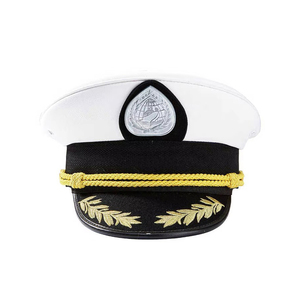 หมวกกัปตันเรือคุณภาพสูง รุ่น Admiral Peak ผลิตด้วยมือจากโพลีเอสเตอร์/ผ้าฝ้าย/พีวีซี/ขนสัตว์  รับสั่งทำตามแบบ  สำหรับเจ้าหน้าที่เรือเดินสมุทร  OEM - Product Image 1