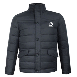 Premium Quality Hooded Canvas <b>Men</b> Puffer <b>Jackets</b> <b>Lightweight</b> Winter Waterproof Eco-Friendly Front Logo Comfortable to Wear - Product Image 1