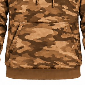 Sweat à capuche camouflage bronze pour homme, imprimé camouflage personnalisé, poche kangourou, manches longues, cordon de serrage, vêtement de sport décontracté - Product Image 6