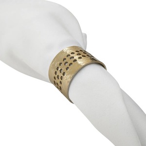Modern Brass <b>Napkin</b> <b>Ring</b> 4.5Cm Width Hollow Design Wedding Table Decoration - Product Image 5