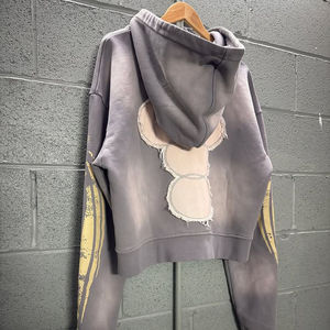 OEM Más Vendido 100% Algodón Invierno Ecológico Decoración de Cristal Retro Lavado Ácido Desgastado Bordado Personalizado Serigrafiado - Product Image 2