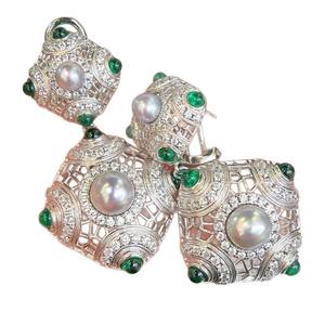 Pendientes de Perlas de Agua Dulce Rectangulares Vintage de 11-12 mm, Elegantes, de Plata S925 para Mujer - Product Image 5