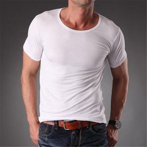 T-shirt d'été pour hommes de marque personnalisée 100% coton doux T-shirt uni de couleur unie avec motif d'impression bouffant - Product Image 6