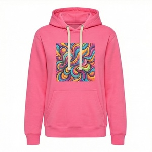 Sweat à capuche oversize personnalisé pour femme, manches longues, imprimé en relief, streetwear 3D en mousse, vêtements d'hiver actifs - Product Image 1