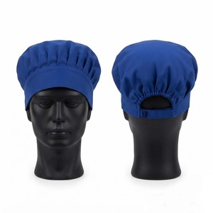 Gorro de Chef Impermeable de Polialgodón de Primera Calidad, 180 GSM, Azul Rey, Ajustable, con Logotipo Personalizado, Impresión Digital, Unisex - Product Image 1