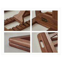 Support pour ordinateur portable en bois de qualité supérieure pour bureau, avec design pliable, support ergonomique pour ordinateur portable MacBook