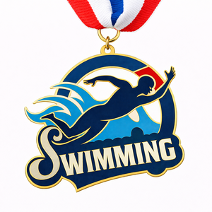 Medallas de natación de metal personalizadas para eventos de campamentos de verano, premios, souvenirs y competiciones. - Product Image 4