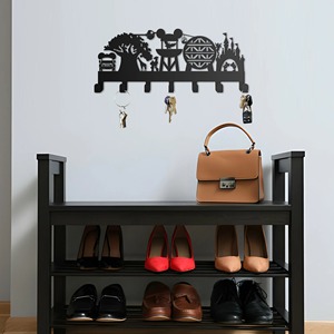 Custom Black <b>Wall</b> <b>Key</b> Holder <b>Hook</b> Perfect For Keeping Car <b>Keys</b> Safe And Easy To Find Or Hanging Light Accessories From India - Product Image 4