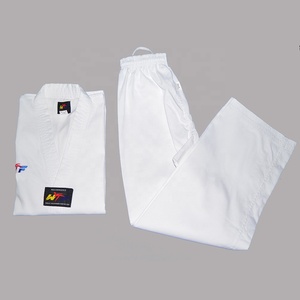 Uniformes de Taekwondo, cuello blanco, tela acanalada/pc - Product Image 4