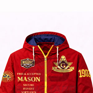 Chaqueta Cortavientos Masónica Personalizada, Ligera e Impermeable, con Logotipo Masónico Bordado, Fabricante OEM al por Mayor - Product Image 2