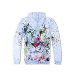 Conjunto Deportivo Personalizado con Estampado 3D de León para Hombre 2026, 100% Algodón, Invierno, Anime, Sudadera con Capucha y Pantalones de Dos Piezas con Sublimación - Product Image 3