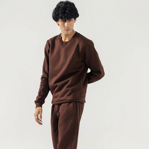 Nueva Llegada, Sudadera con Cuello Redondo, Conjunto Deportivo Personalizado, Chándal de Felpa de Algodón para Hombre, Conjuntos Deportivos Unisex Casuales de Color Sólido para Gimnasio - Product Image 2