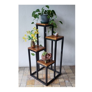 Elegante soporte de madera para plantas de interior, estante multinivel para macetas, para balcón, jardín, sala de estar, decoración del hogar. - Product Image 2