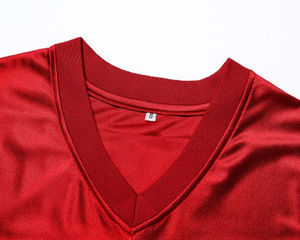 Custom Red American Football Jersey V Neck Team Uniform Breathable Athletic Sports Match Training Shirt - Product Image 4