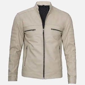 Blouson de motard personnalisé 2026 pour homme, idéal pour le tourisme moto, le streetwear et les tenues décontractées, en cuir de vachette 100% véritable - Product Image 1
