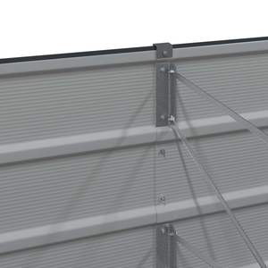 Jardinière en acier anthracite 62,99 x 15,75 x 17,72 po pour pots de fleurs et jardinières - Product Image 5