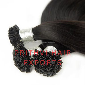 ผมต่อแบบถาวรผมสีบลอนด์ปลายแหลมรูปตัวยูผสมสีเงิน - Product Image 3