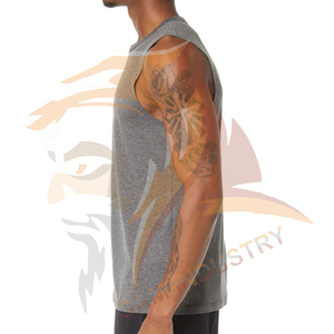 Camiseta sin Mangas para Hombre, Diseño Nuevo, Transpirable, 100% Algodón, Ecológica, Venta en Línea, Ropa Deportiva, MOQ Bajo - Product Image 4