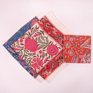 Summer Wrap Hand Drawn Cotton <b>Square</b> <b>Scarf</b> Floral Pattern Vintage Style Skin Friendly Unisex Bandana - Product Image 4