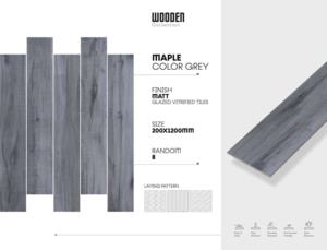 Baldosa de porcelana mate de formato extendido de 20x120 cm, diseñada para soportar una superficie con un ligero relieve y un interior compuesto. - Product Image 4