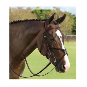 Brida de cuero de una sola corona, sillín occidental inglés acolchado y elevado para protección contra roces y pellizcos - Product Image 3