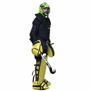 Equipo de Protección para Portero de Hockey sobre Césped Eoin Winston, Casco Verde, Espinilleras Azules, Protector de Pecho para Deportes de Equipo - Product Image 4