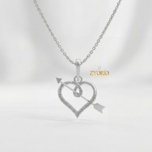 Collar con Colgante de Plata de Ley 925 en Forma de Corazón Romántico, Chapado en Oro Rosa con Diamantes, Elegante y Lujoso para Mujer, Ideal para Compromiso o Boda - Product Image 5
