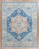 Export Quality Traditional Oushak Geometric Wool Rug Handmade Luxury Carpet Wholesale