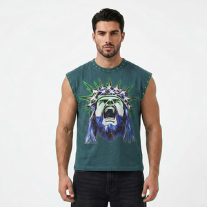 Custom Logo High Quality Casual Fashion 2026 New Design Men's Sleeveless Fitness Gym Tank <b>Top</b> Breathable Quick Dry Anti-Pilling - Product Image 3