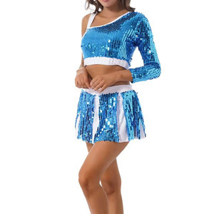 Tenues de cheerleaders personnalisées pour filles, tissus confortables et doux, haute qualité, ensemble de différentes couleurs, sans manches. - Product Image 1