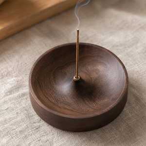 Rustic Wooden Incense <b>Stick</b> Holder Handmade Fragrance Burner bowl <b>Diffuser</b> For Yoga for Home and Office Decor - Product Image 4