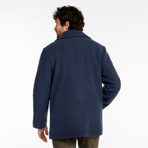 Good Quality Street Style Pea coat Nave Blue Color Outwear Winter Button Up Oversize Fall Winter Collection Pea Coat - Product Image 3