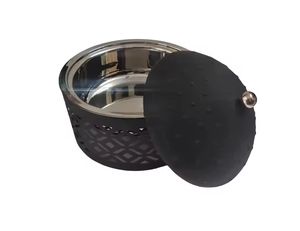 Two Tone Gold and Silver Chafing Dish Intricate Lattice Food Warmer with Lion Ring Handles Luxury Royal <b>Buffet</b> <b>Server</b> Banquets - Product Image 4