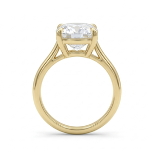 Exquisite Split Shank Lab Grown Diamond <b>Cushion</b> Cut Cut <b>Ring</b> Intricate Design Structural Elegance High Luxury Bridal Fine Jewel - Product Image 5