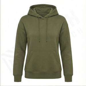 2025 logotipo personalizado media cremallera gota hombro sudadera para mujer venta al por mayor algodón manga larga suéter mujer sudadera de algodón - Product Image 2