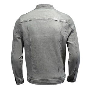 Veste en jean décontractée personnalisée vente en gros d'usine veste de camionneur grande et grande taille pour hommes veste en jean 100% coton coquille - Product Image 6