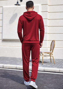 Survêtement de sport pour homme de haute qualité, coupe slim, tissu en coton respirant, pantalon de jogging à capuche, taille élastique, vêtements de sport décontractés pour un usage quotidien - Product Image 4