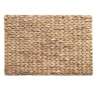 Tapis rectangulaires en jacinthe d'eau et bambou faits à la main, style bohème, napperons décoratifs, couleur naturelle, design tressé