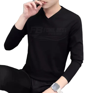 Camiseta de Cuello Redondo para Hombre, 100% Algodón, con Logotipo Frontal, Lisa, Casual, Transpirable, de Alta Calidad, Nueva Llegada, Venta al Por Mayor, Superventas - Product Image 5