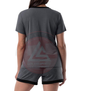 Light Weight Breathable Casual <b>Women</b> <b>Shorts</b> Set 2-Piece 100% Cotton Eco-Friendly Quick Dry <b>Short</b> Sleeves in Stock - Product Image 3