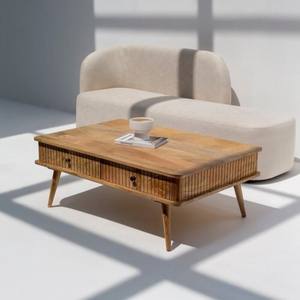 โต๊ะกาแฟไม้ Vandana Astra Arion สำหรับห้องนั่งเล่นสมัยใหม่และการตกแต่งสไตล์ร่วมสมัย - Product Image 1