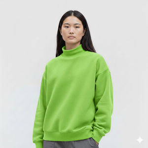 Pull-over moderne pour femme à col montant, silhouette confortable et tissu chaud, idéal pour les tenues décontractées en extérieur et en voyage. - Product Image 6