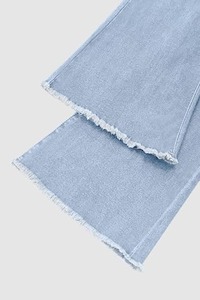 Women's Mid Waist <b>Boot</b> Cut Denim Jeans Vintage Cotton Knee Length - Product Image 6