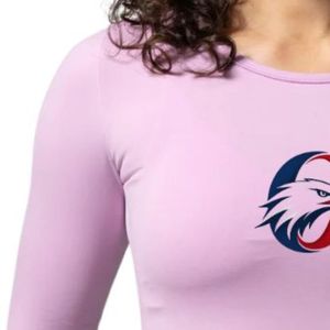Camiseta Deportiva de Compresión de Manga Larga Rosa Claro para Mujer, Camiseta de Yoga para Entrenamiento Físico, Elástica, de Secado Rápido, Ropa Deportiva Activa para Gimnasio - Product Image 5