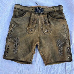 Lederhosen Bávaros, Traje Tradicional para el Oktoberfest, Lederhose Corto, Alemán - Product Image 1