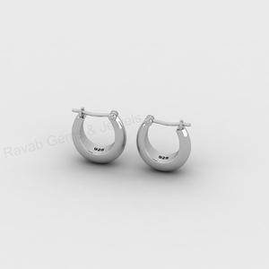 Meilleures ventes : Boucles d'oreilles créoles Huggie épaisses et coniques, minimalistes, en argent massif 925 plaqué or vermeil 18K, bijoux fins à conserver - Product Image 3