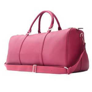 Sac de voyage en cuir véritable vert lime uni, élégant, avec poignées supérieures, résistant à l'eau et durable - Product Image 6